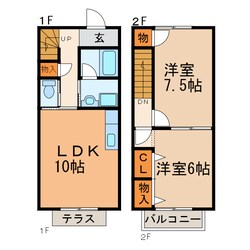 フェローＡの物件間取画像